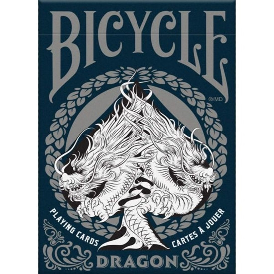 Cards: Bicycle Dragon Silver - Board Game Barrister