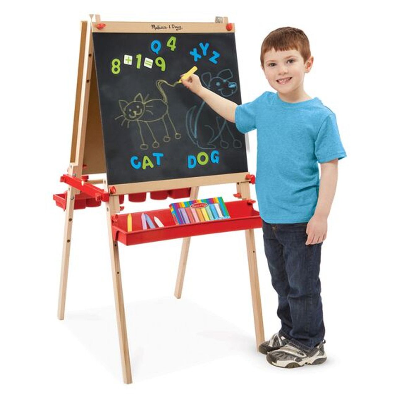 Kids Art Easel Dry Erase Board Chalkboard Creative Learning Play