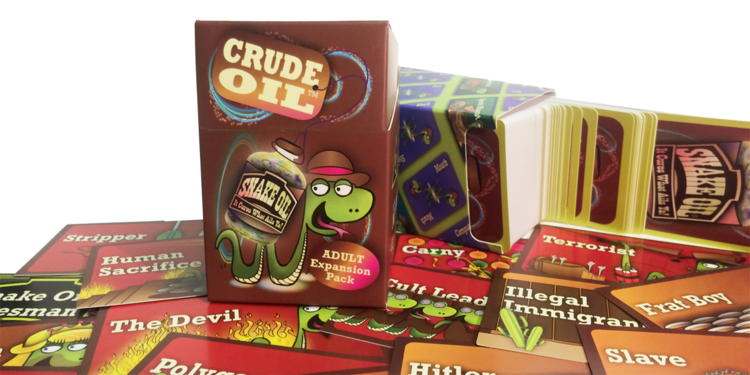 Snake Oil - Espansione Crude Oil Per Adulti (NSFW) - Gioco Di Società Umoristico Per Feste Da 17+ Anni, 170 Carte Parola E 15 Clienti