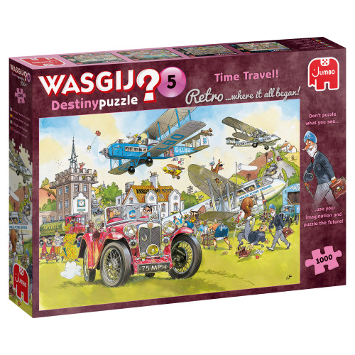 Time Travel 1000pc–WASGIJ Destiny Puzzle front cover of puzzle