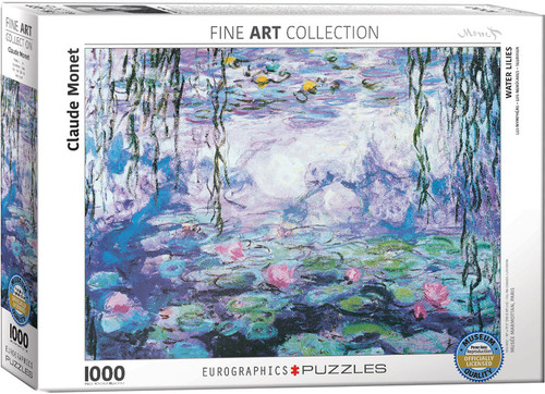 Waterlilies 1000pc Monet white front of puzzle box