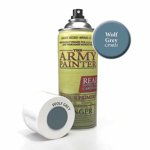 Spray can of Colour Primer: Wolf Grey 