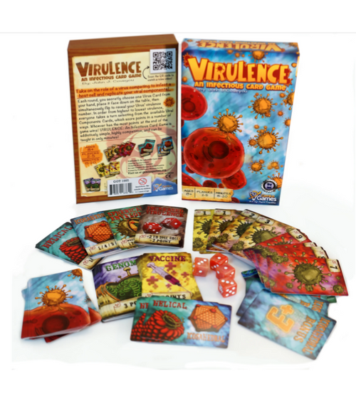 Virulence: An Infectious Card Game game components 