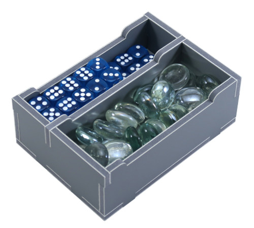 Box Insert: Sagrada grey game piece holder/divider 