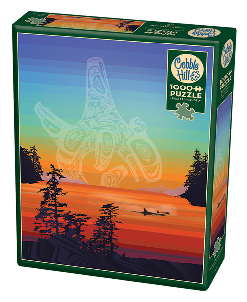 Salish Coast Colours front of puzzle box, green box