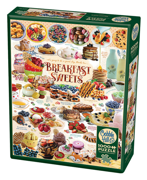Breakfast Sweets 1000pc front of puzzle box, green box