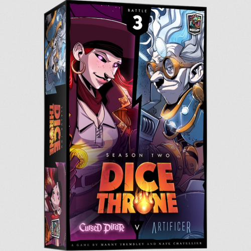 Dice Throne—Season 2, Box 3—Cursed Pirate vs Artificer, front of game box