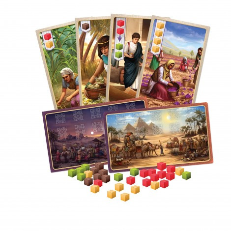 Sample cards and game components