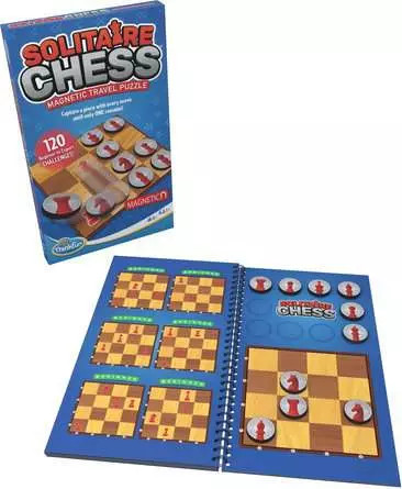 book open with chess magnets and board images