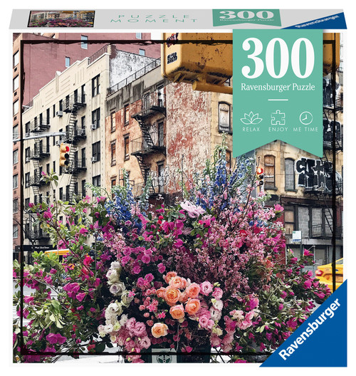 Flowers in New York 300pc—Puzzle Moment front cover of box, white box