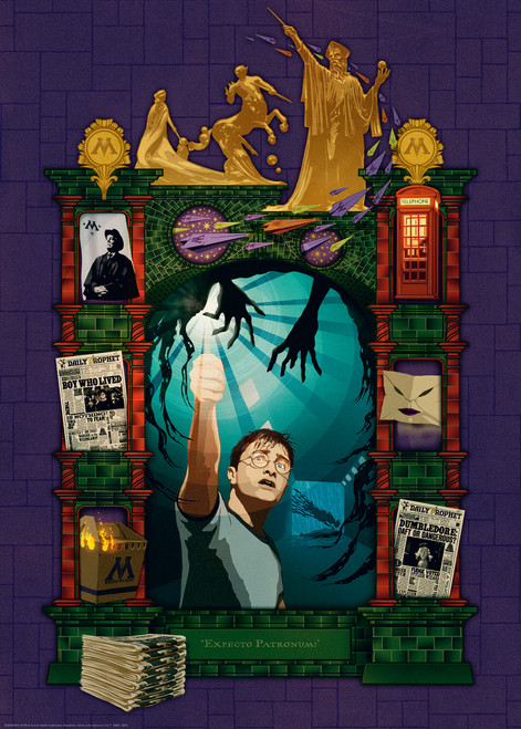 Order of the Phoenix—Harry Potter Collector's Edition Puzzle depicting Harry casting a spell at a Dementor 