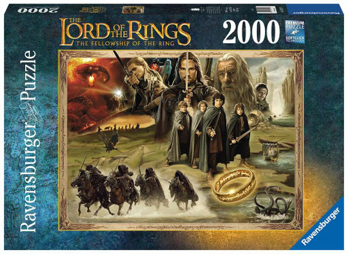 Lord of the Rings: Fellowship of the Ring  front of puzzle box, blue box