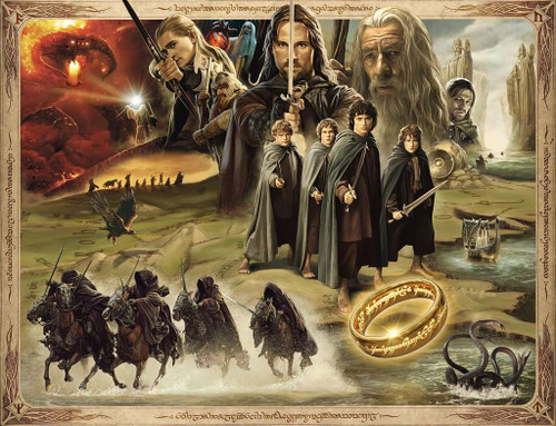 Close up of Lord of the Rings: Fellowship of the Ring  scenes main characters and key moments