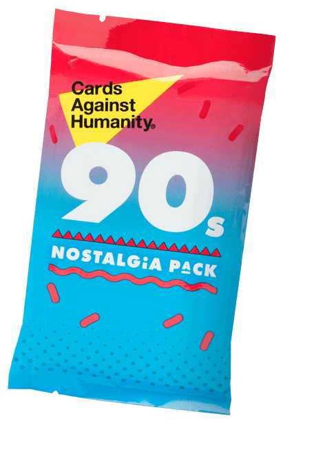 90's Expansion Cards Against Humanity - red and blue pack with 90s in large white font