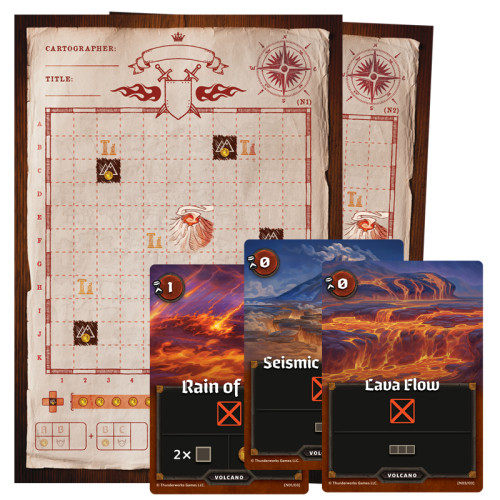 Product components. cards maps. 
