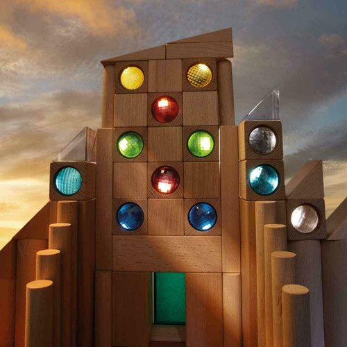Kaliedoscope Blocks with light shining through them. 