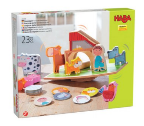 Farm Balancing Act Stacking Game front of packaging
