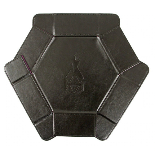 Blue Magnetic Folding Dice Tray (Hexagon) laying flat 