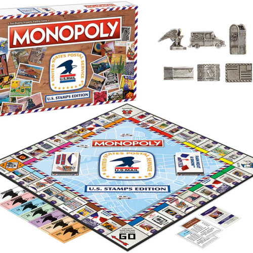 USPS Stamps Monopoly setup
