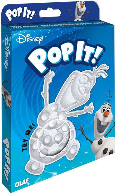 Pop It! Disney Olaf,  front of product packaging 