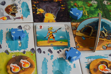 Close up of game components