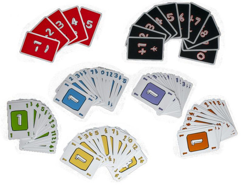 Game components- different colored cards