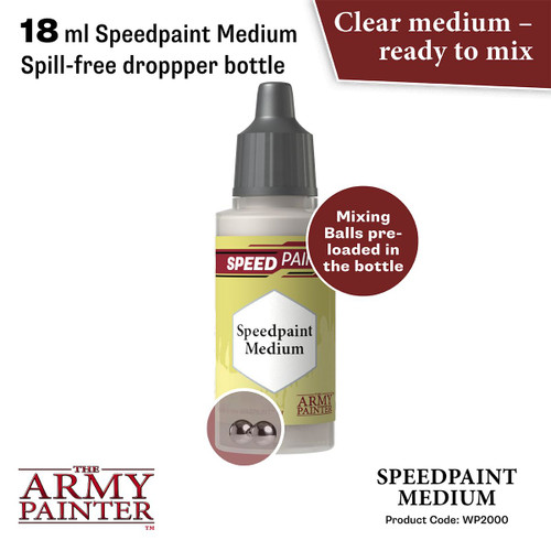 Speedpaint: Clear Medium 18ml mixing balls preloaded in bottle 
