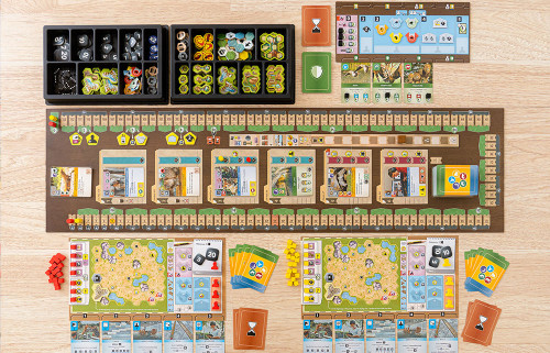 Ark Nova  game set up- laid out