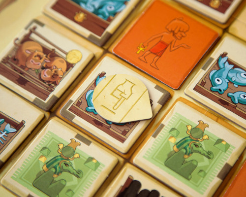 Close up of game board.