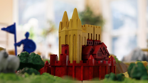 City and Knight pieces in Catan 3D Seafarers + Cities & Knights Expansions