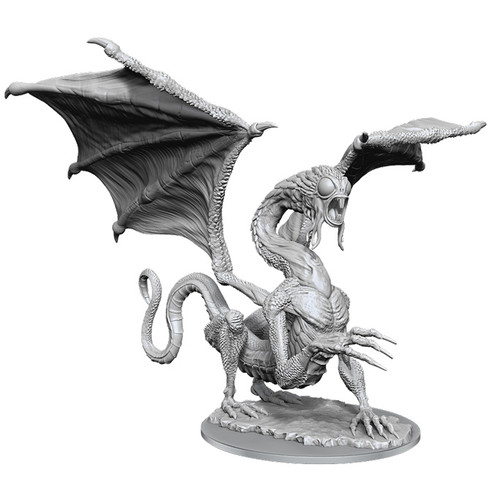 Jabberwock—D&D Nolzur's Marvelous Miniatures W17- thin dragon like body with long neck and large bug like eyes and claws 