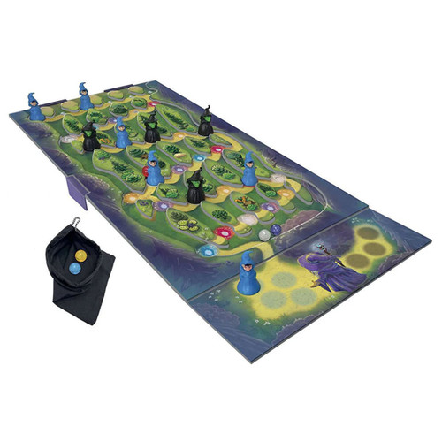 marble run like game board with witch/student components
