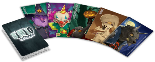Similo: Spookies sample cards featuring a evil witch, mummy, headless horseman