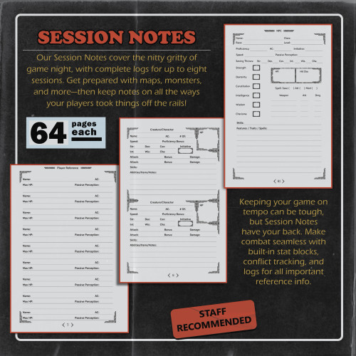 Sample Pages, 64 pages, NOC,  Character Sheet, Player Reference