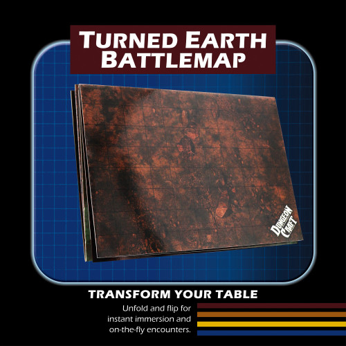 Battlemap Turned Earth: featuring a rocky dark brown earth