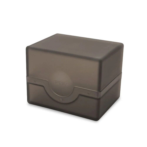 Displaying closed Spectrum Prism Deck Box, Black, rounded corners, out of packaging 