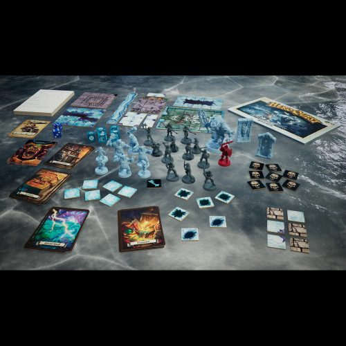 HeroQuest: The Frozen Horror expansion contents on tabletop