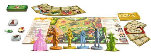 Game Components Game pieces, character cards, and deck of cards and tokens. 