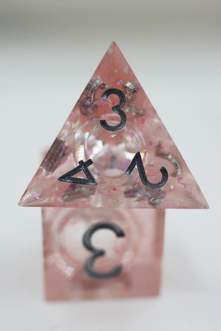 Pink liquid core d4 and d6