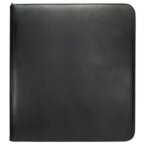 Exterior view of closed PRO-Binder Black–Vivid 12-Pocket Zippered- rounded corners