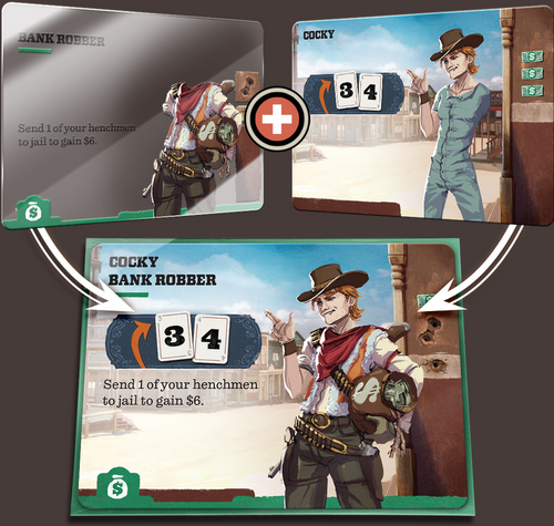 Transparent overlapping cards in 3000 Scoundrels