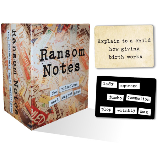 Ransom Notes game box with example