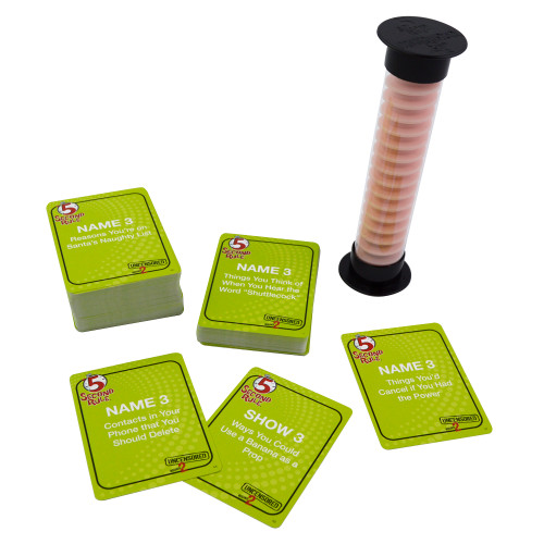 5 Second Rule Uncensored Round 2 examples cards with timer
