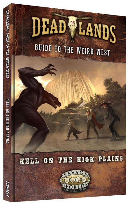 Front cover featuring a human sized lizard attacking 3 characters in the Wild Wild west 