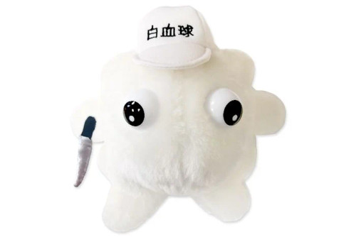 White Blood Cell Giant Microbe Plush inspired by the Cells at Work! anime