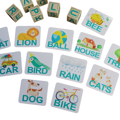 ABC Spelling Blocks and Cards from Begin Again Toys