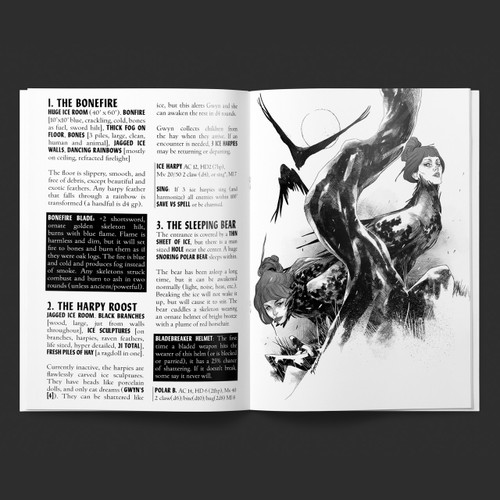 The Frost Spire page spread