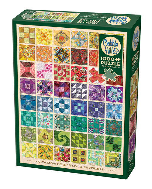Common Quilt Blocks colorful array of square quilt patterns puzzle box