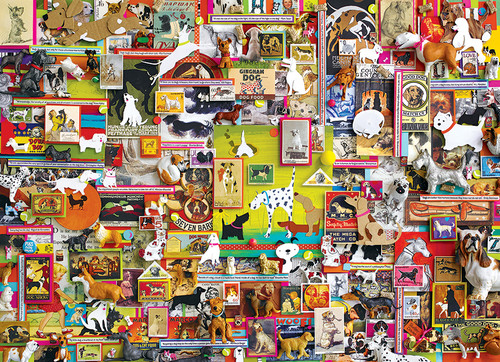 Dogtown assortment of dog paraphernalia puzzle image