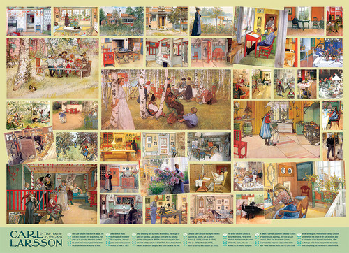 Carl Larsson story of Carl Larsson in image panels and footnotes puzzle image